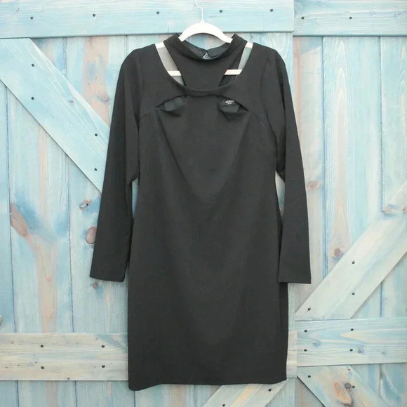 Guess Cutout Little Black Dress Size 12 Medium - Picture 1 of 7